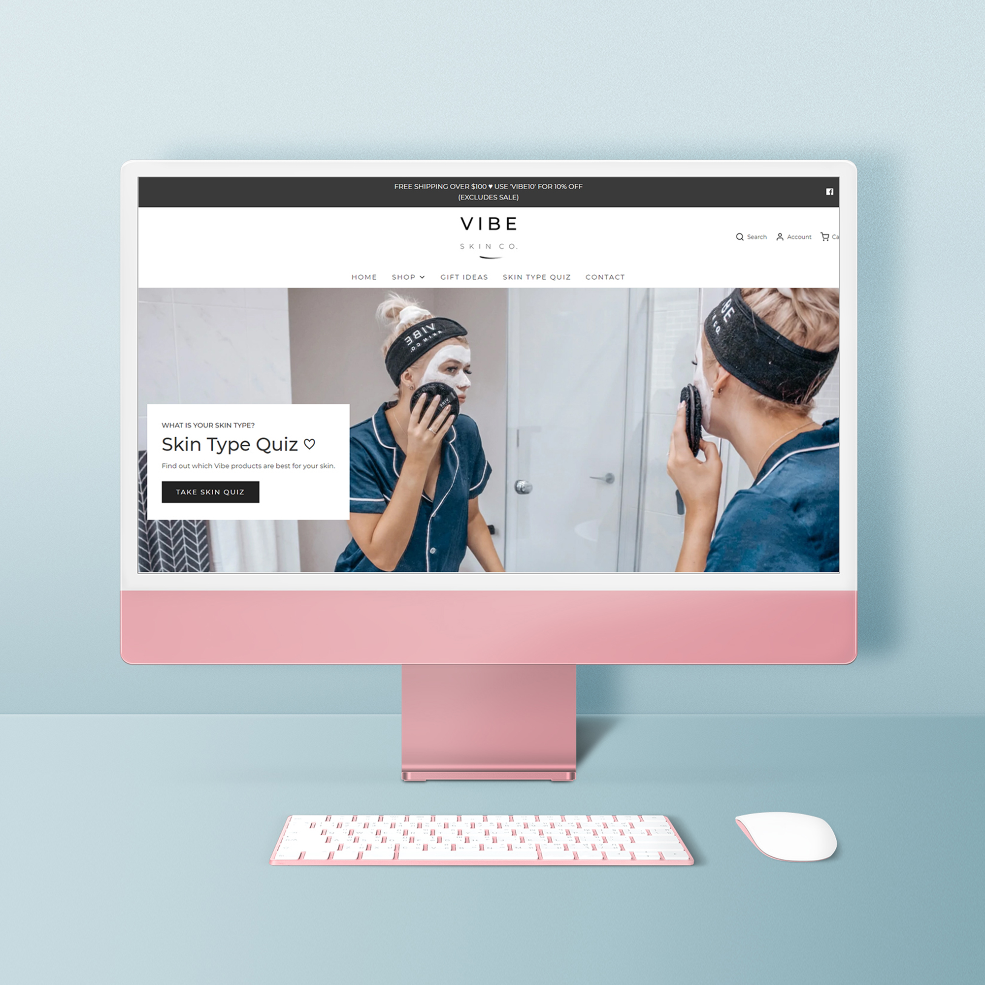 Vibe Skin Co. Website design by Think Goat