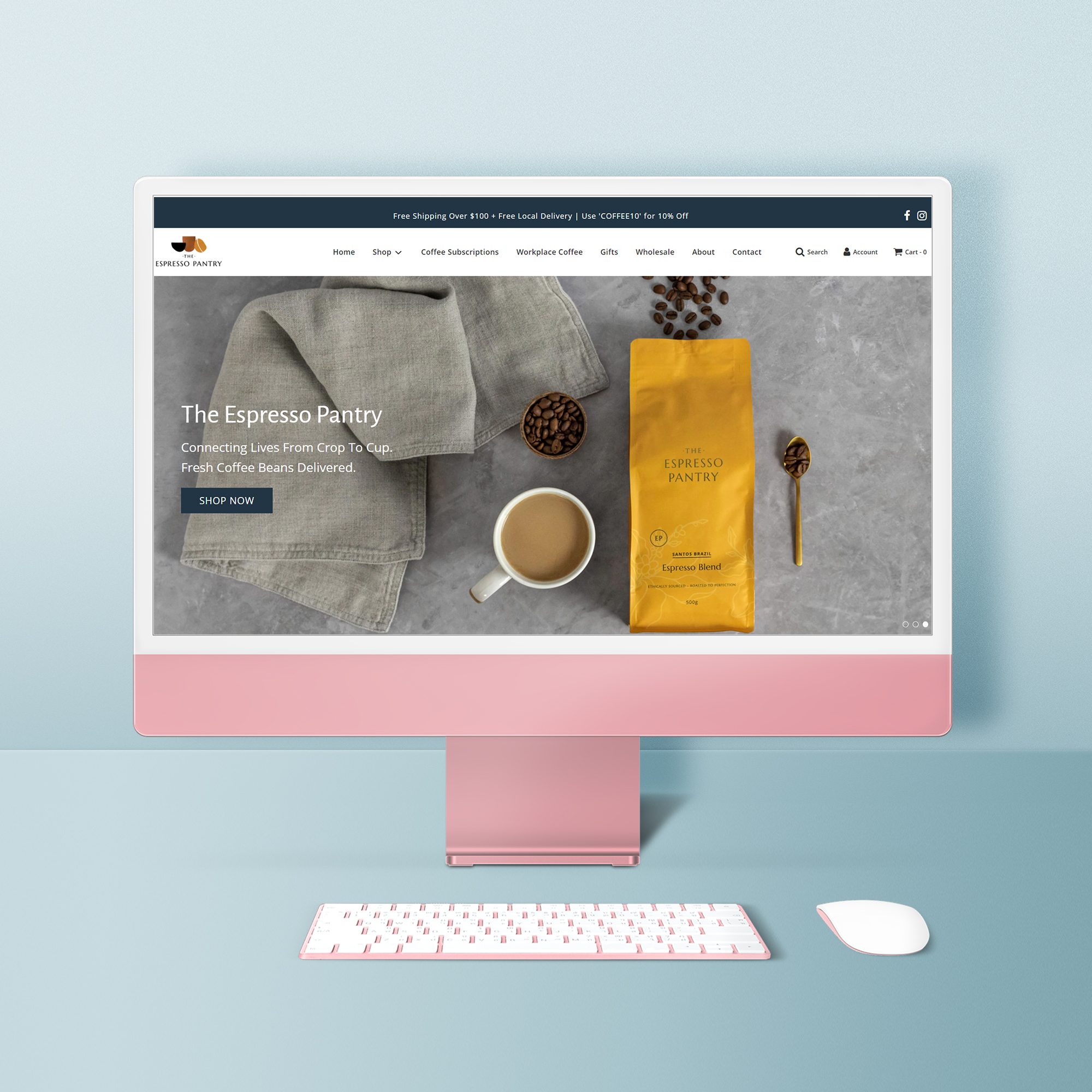The Espresso Pantry Website design by Think Goat