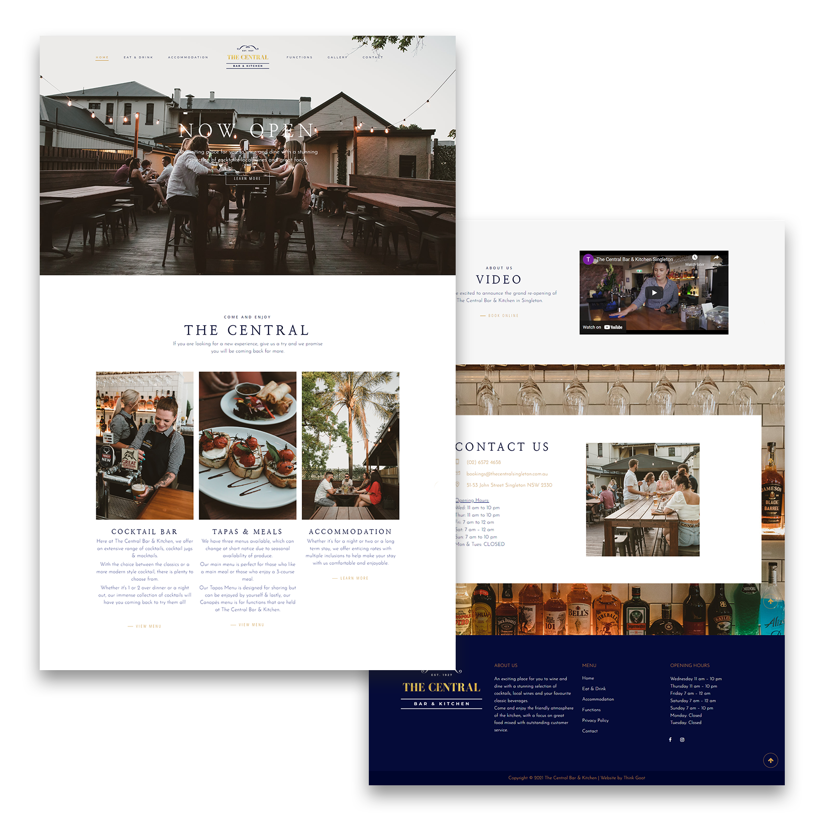The Central Singleton Website design by Think Goat