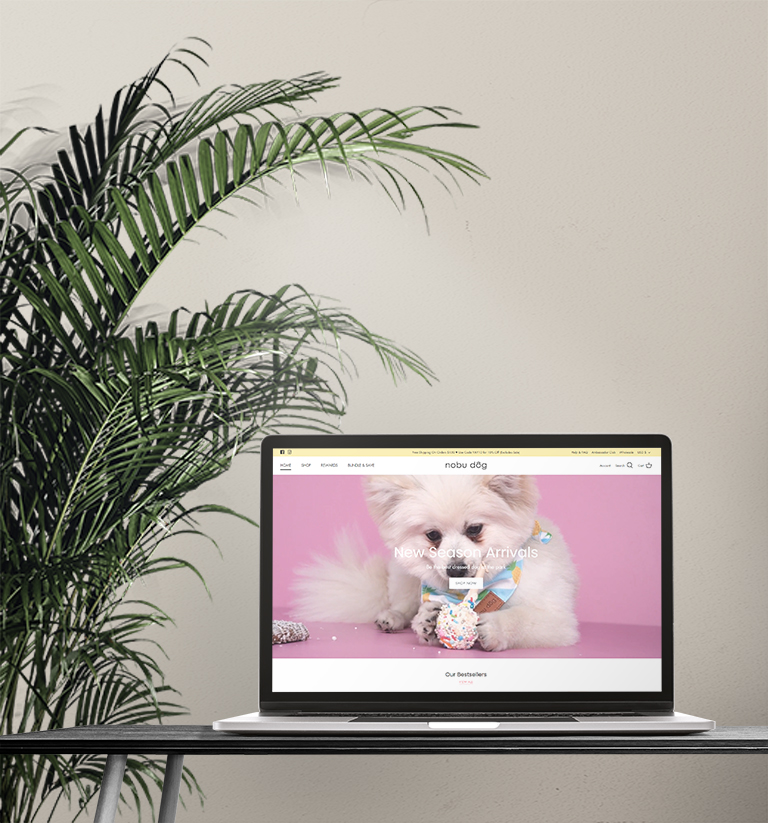 Nobu Dog Website design by Think Goat