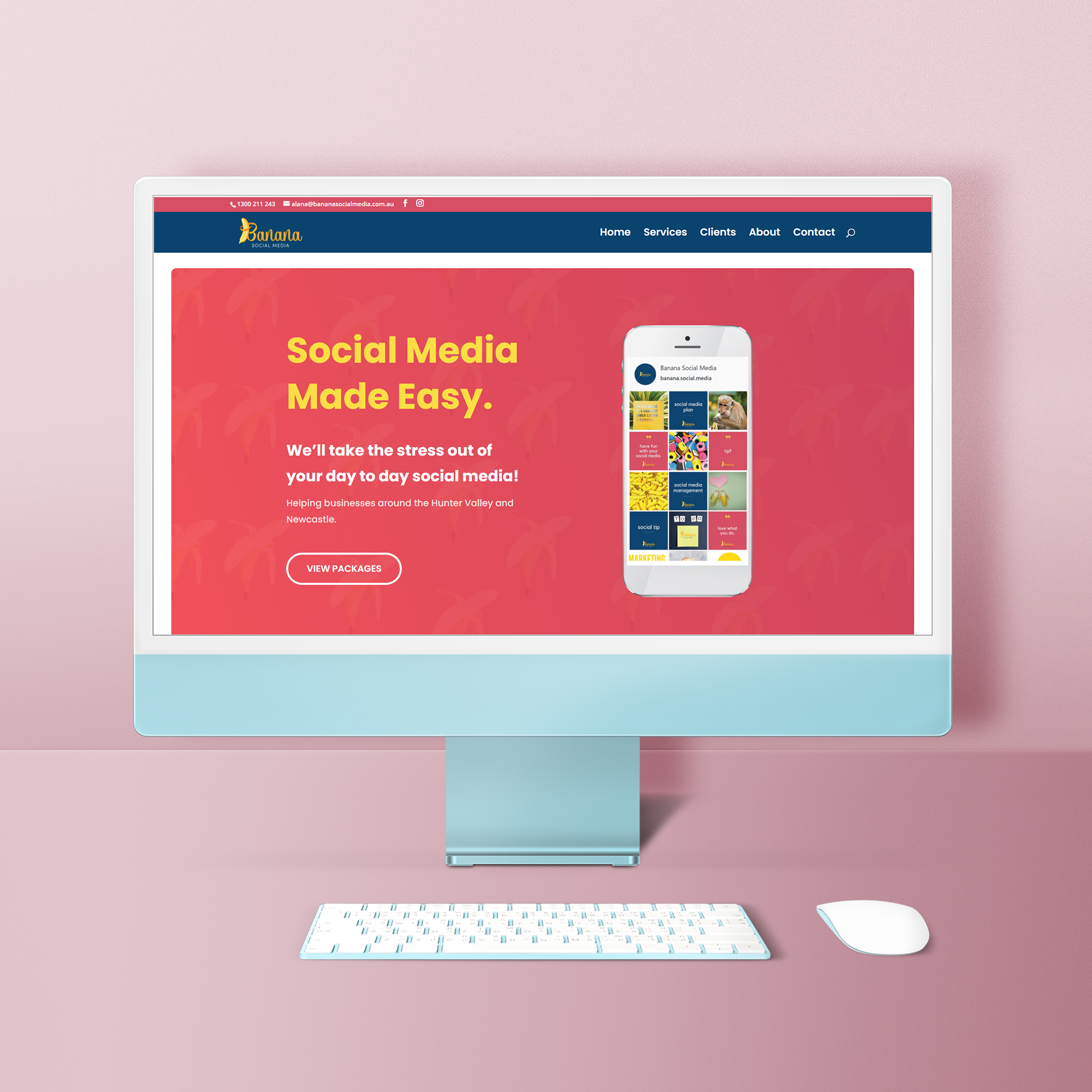 Banana Social Media Website design by Think Goat