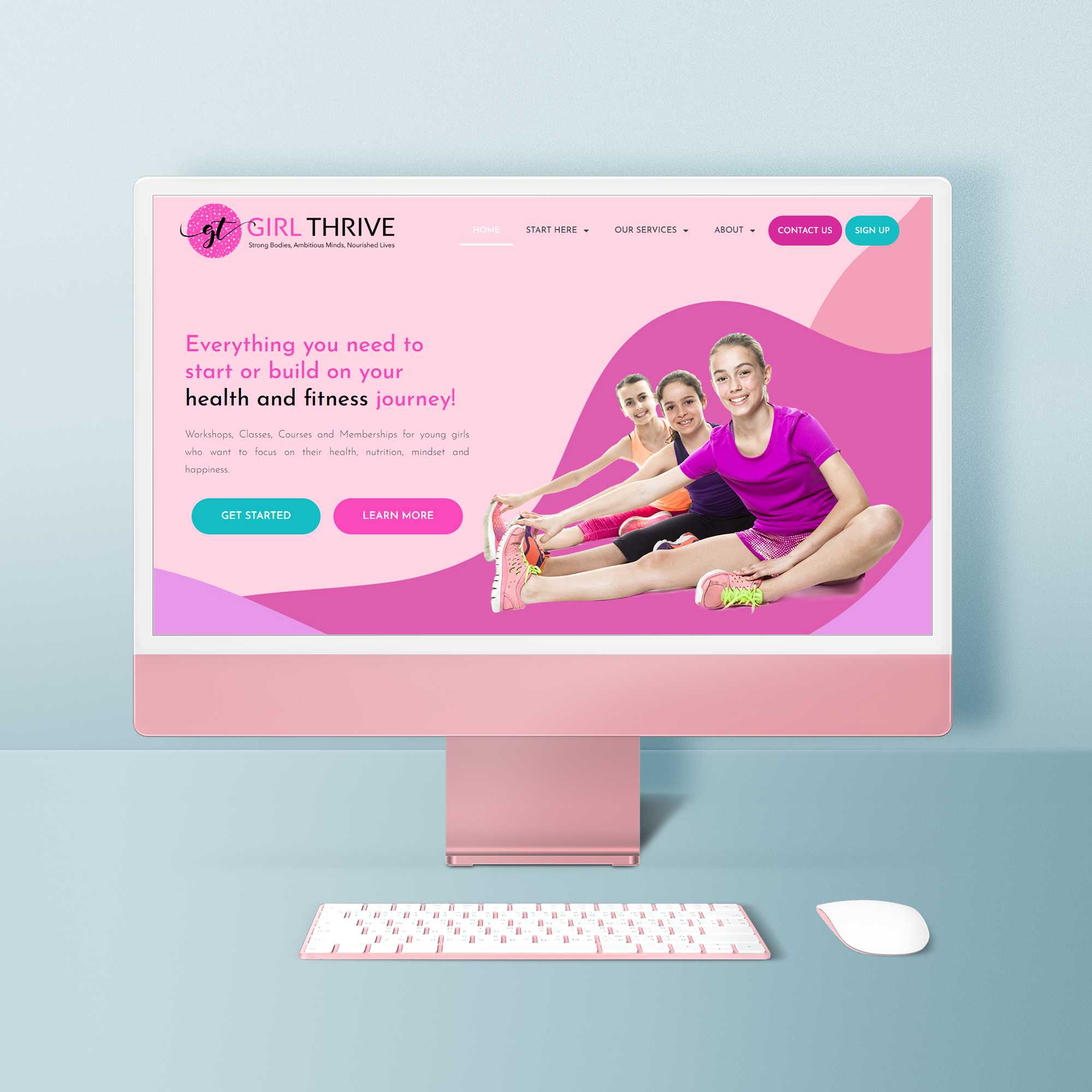 Girl Thrive Website design by Think Goat